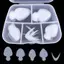 < Honeyba > 60 Miếng đệm silicon mềm có thể tái sử dụng Stencil Pháp Stencil Nail Art Extension Duet System Hình thức kép Công cụ xây dựng móng tay Pháp Đẹp
