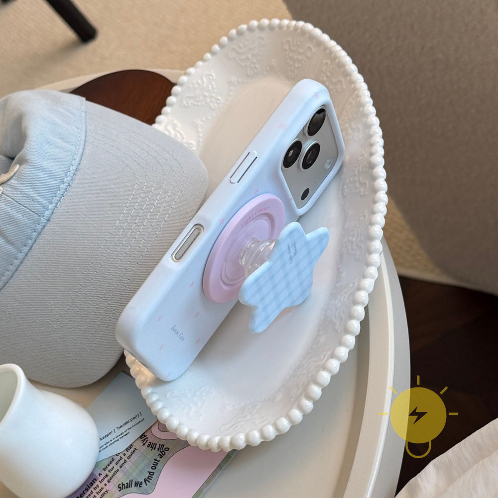 Phone Case For iPhone 17 Pro Max 16 15 14 13 with Griptok TPU Magnetic Soft with Griptok Aesthetic Korean Cute