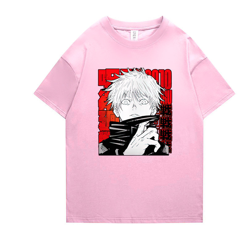 2D Anime Trẻ Em Tay Ngắn Tee Jujutsu Kaisen Motif Cho Trường Học Hàng Ngày Ngoài Trời Mùa Hè Dịp