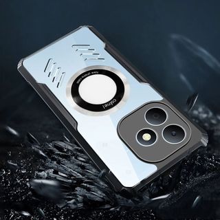 Vỏ Từ Tính Thích Hợp Cho OPPO Realme Note 80 70 70T 60 60X 50 4G 5G Ốp Lưng Thoáng Khí Trong Suốt Mỏng Tản Nhiệt Tough Chống Rơi Esports Cover 20-21