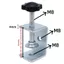 Kẹp C GETVOW, Kẹp vuông xoay tay mở 20-130mm, Chuyên nghiệp chắc chắn có thể điều chỉnh hình hoa mận cố định Kẹp phần cứng