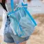PNPIA- Túi xách lưới ngoài trời lớn Túi đựng đồ chơi trẻ em Túi lưu trữ Tote bền cho hoạt động bơi lội và bể bơi trên bãi biển