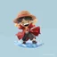 Sailing King Anime Xung Quanh Vị Trí Ngồi Khỉ D Luffy Anime Handmade Tidy Chơi Xe Trang Trí Bàn Quà Tặng Sinh Nhật