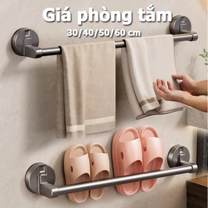 Giá treo khăn nhà tắm bằng cốc hút,30-60CM,hợp kim nhôm chống rỉ,Không Cần Khoan Tường,Lắp đặt Dễ Dàng