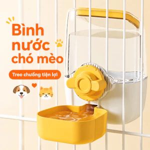 Bình Nước Cho Chó Mèo 1000ml, Bình Uống Nước Gắn Chuồng Treo Lồng, Chống Đổ, Dễ Vệ Sinh