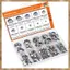 125 Chiếc Nylon Lục Giác Khóa Đai Ốc 304 Thép Không Gỉ Locknut M3 M 4 M5 M6 M8 M10 Lục Giác Tự Nylon Khóa Đai Ốc