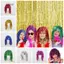 DELMER Halloween Màu Tóc Giả, Kim Loại Lạ Mắt Đầm Lá Tinsel Tóc Giả, Phụ Kiện Tóc Ngộ nghĩnh Cosplay Lấp Lánh Sáng Bóng Đảng Tóc Giả