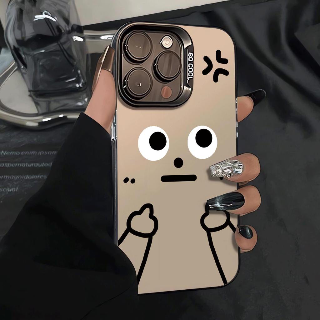 Dễ thương độc đáo Ốp điện thoại biểu cảm tức giận chống sốc cho iPhone 17/16/15/14/13/12