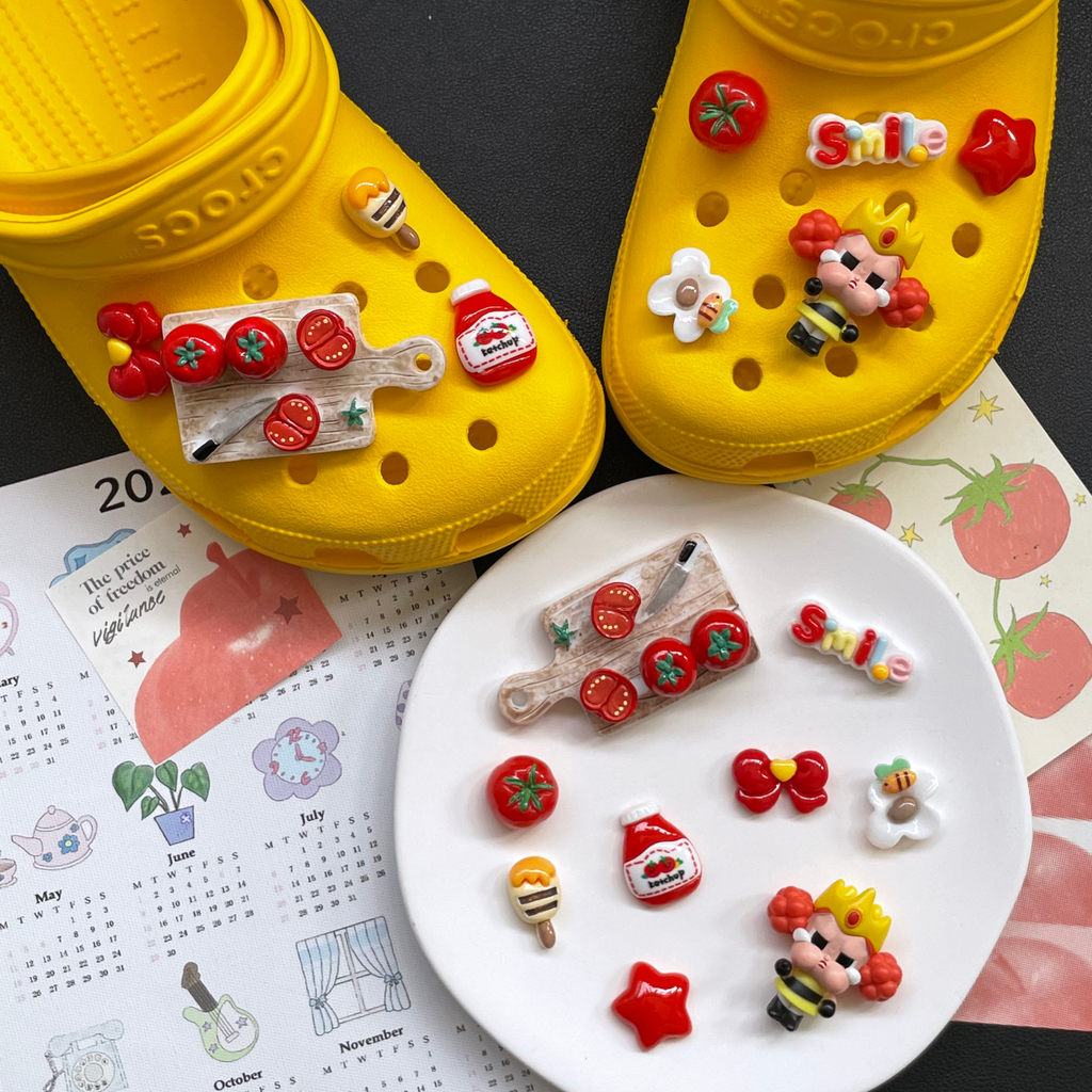 Phụ kiện trang trí lỗ giày Crocs nhiều mẫu hoa sáng tạo dễ thương cho bé, có thể tháo rời