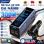 Bộ sạc ô tô 300W công suất cao 6 cổng 2AC 2USB 2Type-C sạc nhanh màn hình LED 12V/24V