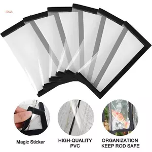 Shas 6 Cái Trong Suốt PVC Câu Cá Túi Mồi Câu Cá Quấn Mồi Găng Tay Cho Mồi An Toàn Bảo Quản Và Tiện Lợi Portabili