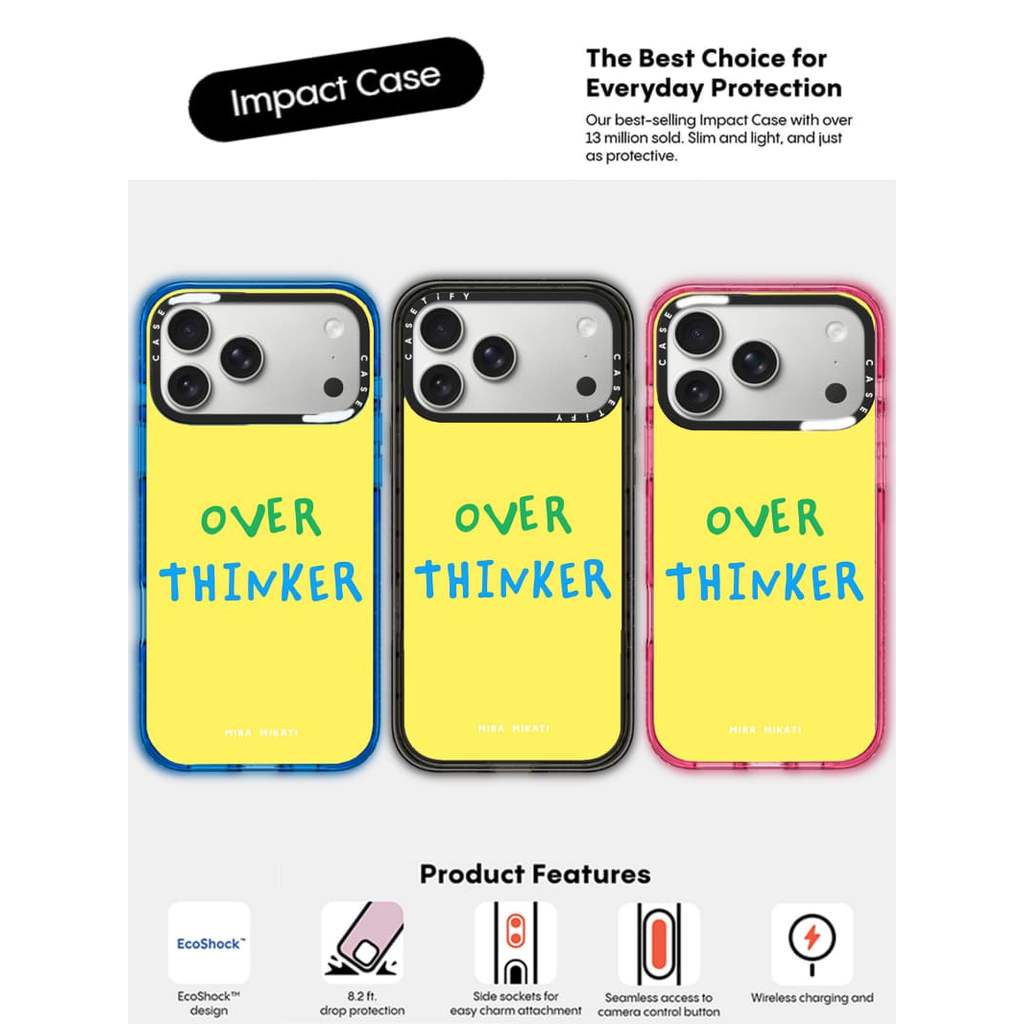 CASECASE X Over Thinker Case Black / Sky Blue / Pink Fizz Candy Collection Màu sắc trong suốt cứng hút từ tính Vỏ tác động cho Apple IPhone 13 14 15 16 17Pro Max Plus Có hộp