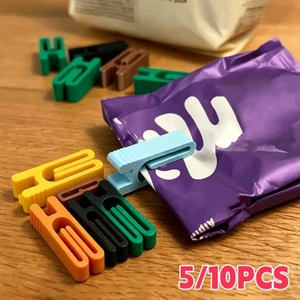 5 / 10 Chiếc Mới Bền Thực Phẩm Niêm Phong Kẹp Nhiều Màu Nhựa Ăn Nhẹ Túi Kẹp