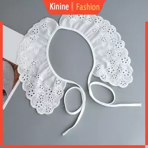 KIN Nữ Ngọt Ngào Bé Gái Giả Cổ Khăn Choàng Thêu Hoa Nhỏ Vỏ sò Mini Cape
