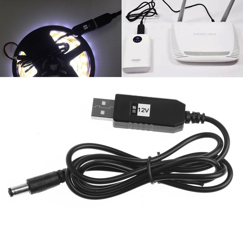 Cáp USB góc vuông sang 12V cho router Cáp Chuyển Đổi Nguồn Điện USB, Chuyển Đổi 5V USB sang 12V/9V, tăng áp