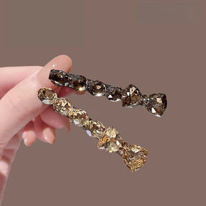 MAUROPOLI Phong Cách Mới Cao Cấp Pha Lê Nơ Bên Kẹp Ánh Sáng Sang Trọng Tính Khí Nổ Tinh Tế Mỏ Vịt Kẹp