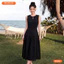 Đầm thiết kế BEMINE cổ tròn sát nách xẻ giọt nước dáng chữ A phù hợp đi chơi-B566