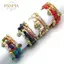 PNPIA- Vòng tay bọc hạt quyến rũ Bohemian, pha lê cổ điển, ngọc lam và mã não Vòng tay nhiều lớp đính cườm / vòng tay