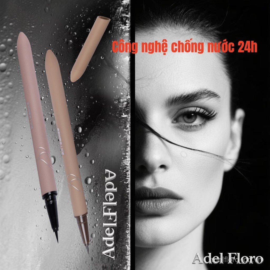【Adel Floro &co.】Bút Kẻ Mắt Chống Trơn Dễ Dùng - Đầu Siêu Nhỏ, Không Lem, Lên Màu Chuẩn, 24H Dễ Dùng