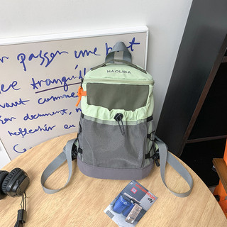 Ba lô dây rút ngoài trời HQ2 Lưới nhẹ Daypack Túi đeo vai đeo chéo thông thường Ba lô thể thao QH1