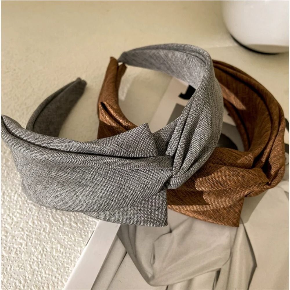Băng đô cotton họa tiết TRACELIOIAN, Băng đô dệt kim cotton đan phong cách Hàn Quốc, Viền rộng thời trang kết cấu xù mềm mại Phụ kiện tóc nữ Sử dụng hàng ngày
