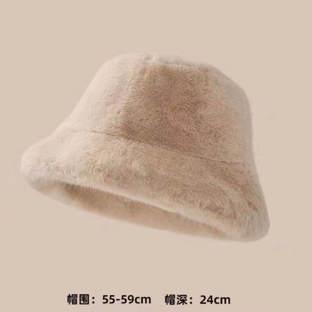 Nón Bucket Lông Nhung Mềm Mại Mùa Đông phong cách Ulzzang Du Lịch