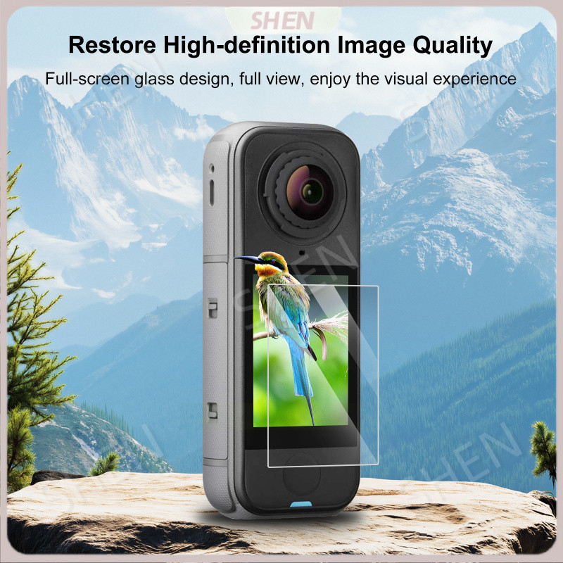 PULUZ Fat Niu Thích Hợp Cho Insta360X4 Máy Ảnh Thể Thao Toàn Cảnh HD Phim Cường Lực 360 Phụ Kiện Phim