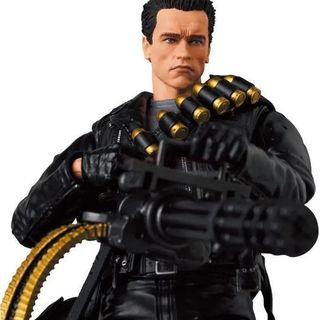 Nội địa Mafex199 Terminator T800 Arnold Schwarzinger Trạm cảnh sát Búp bê di chuyển hoàn toàn mới