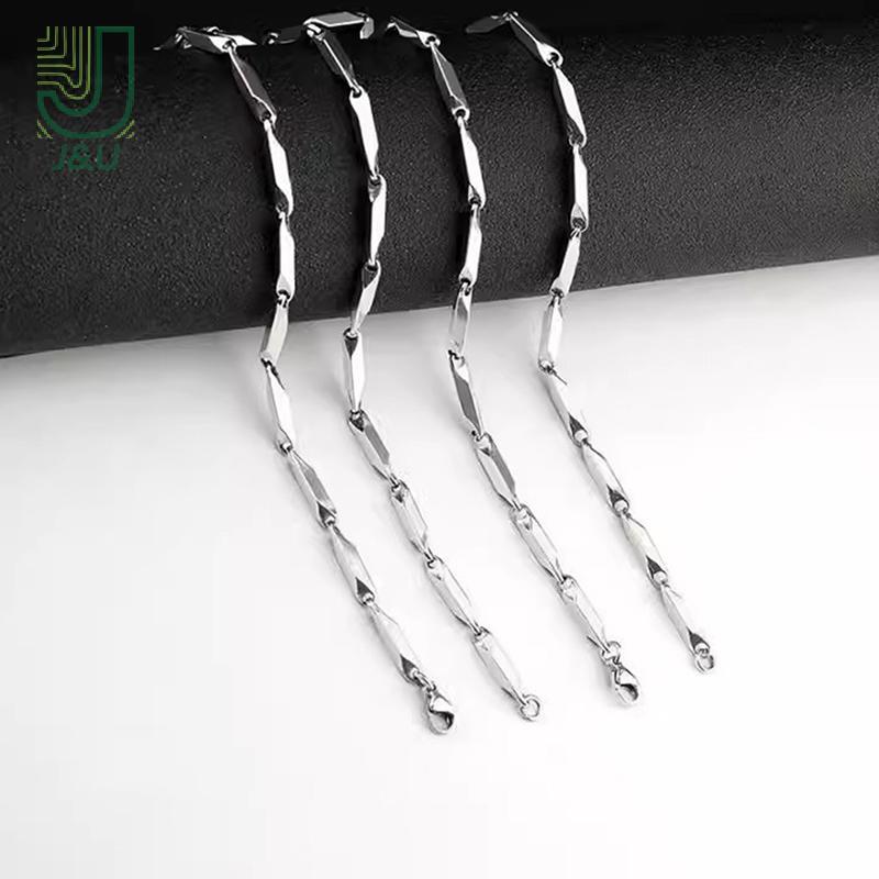 J & U Punk Vintage - Lắc Tay Xoắn Dệt, Vòng Tay Thép Titan Hợp Thời Trang