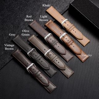 Dây đeo đồng hồ da thật bọc dầu cổ điển Ý 18 / 19 / 20 / 21 / 22mm Retro Sáp dầu đổi màu Da bò Dây đeo đồng hồ da bò dành cho nam nữ Vòng tay siêu mỏng