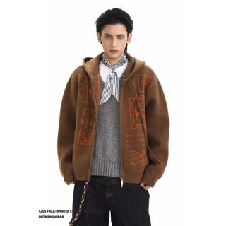 Áo Cardigan Unisex Thiết Kế Jacquard Cao Cấp, Phong Cách Đường Phố từ ESEA