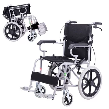 Xe lăn có thể gấp gọn và nhẹ. Xe lăn dành cho người già, xe lăn di động bằng tay cho trẻ em, xe lăn nhỏ không bơm hơi vớ