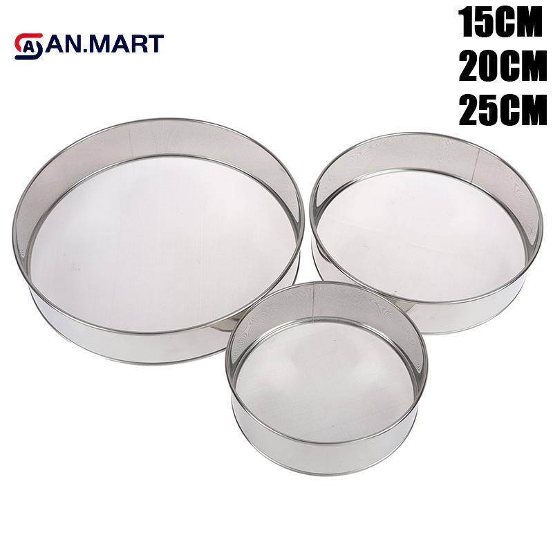 AN.MART Kitchen Fine 60 # Lưới Bột Sifter Thép không gỉ Bột Sàng Lọc Sifter VN