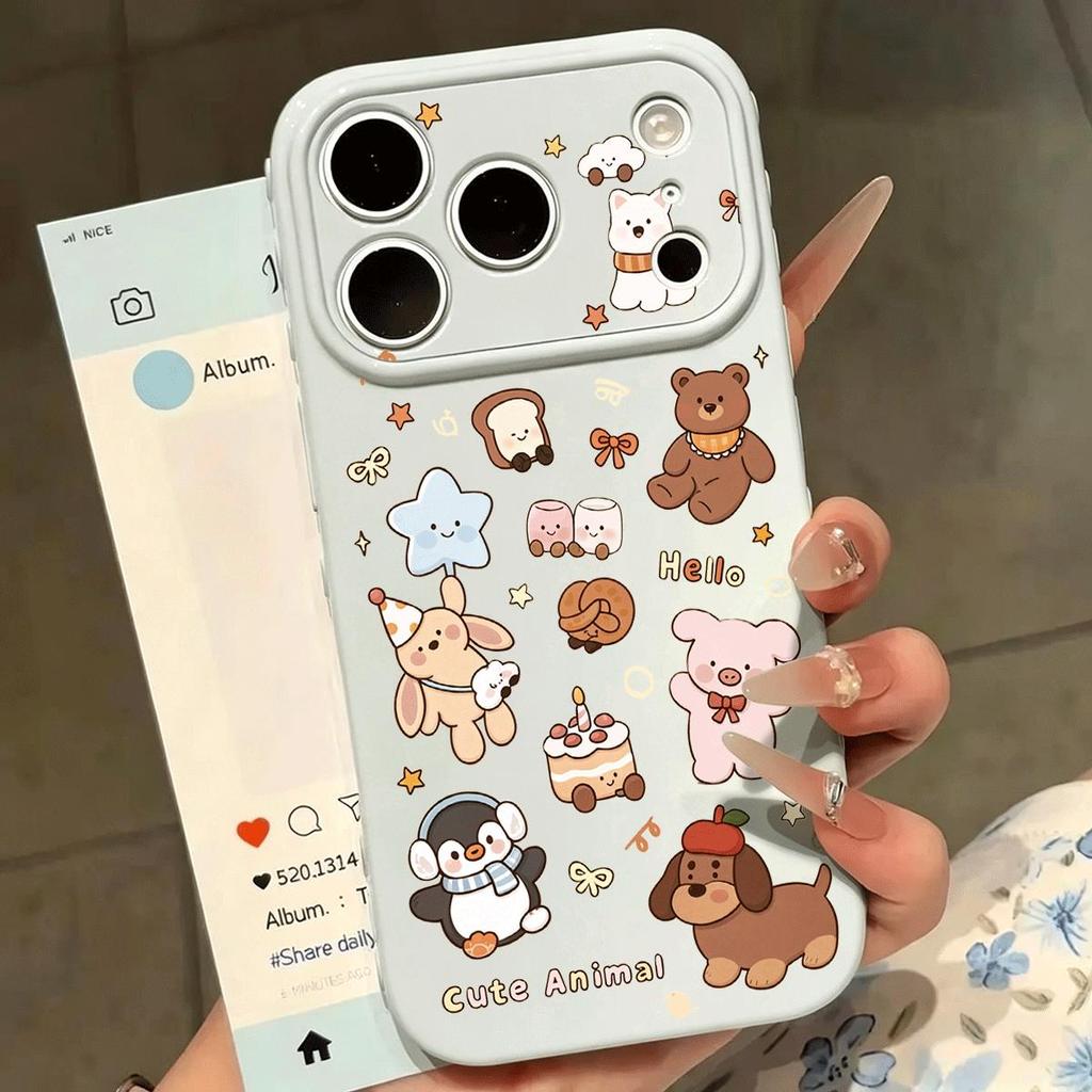 Đảng hội tụ đáng yêu cho trường hợp iPhone 17promax 16plus14/13/11Pro
