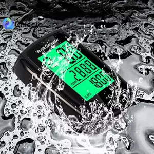 Đồng hồ tốc độ và đồng hồ đo tốc độ xe đạp Máy tính xe đạp chống nước có màn hình LCD Đồng hồ tốc độ chống nước cho xe đạp-Red Đẹp