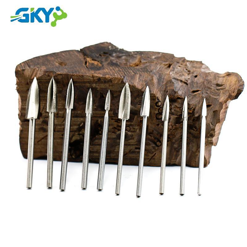 Mũi khoan khắc gỗ GKY Bộ mũi khoan khắc HSS Chân thép cacbua nguyên khối GKY
