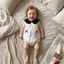 Bộ áo liền quần cho bé gái mùa hè Ruffle Pocket Bow Trang trí áo liền quần cổ búp bê không tay