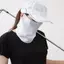 PNPIA- Mặt nạ lụa băng màu trơn Bảo vệ tia cực tím Khăn mặt làm mát mùa hè Yếm chống nắng có thể giặt được để chạy bộ và đi bộ đường dài