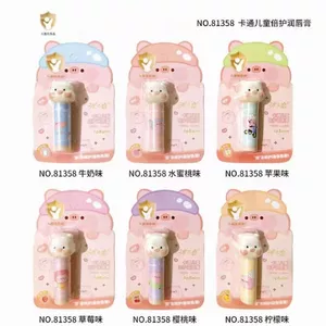 2025 Ice Love Carrot Trẻ Em Son Dưỡng Môi Giấy Hoạt Hình Son Dưỡng Môi Hương Trái Cây Trắng Các Loại FATJ