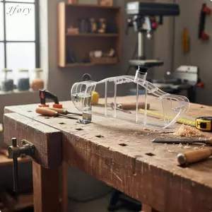 Jfory Tấm che bụi cưa có tầm nhìn cao Tấm chắn an toàn Acrylic có bộ sưu tập bụi cho chế biến gỗ DIY