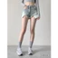 SIBYTE Xanh Jeans Short Rách Ôm Body Siêu Ngắn High Street Mỹ Sexy Nữ Thiết Kế Lạ #1796