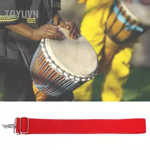 Toyuvn Mingzhe Polyester Nylon Có thể điều chỉnh dây đeo trống bẫy màu đỏ có móc kim loại cho người chơi nhạc cụ gõ
