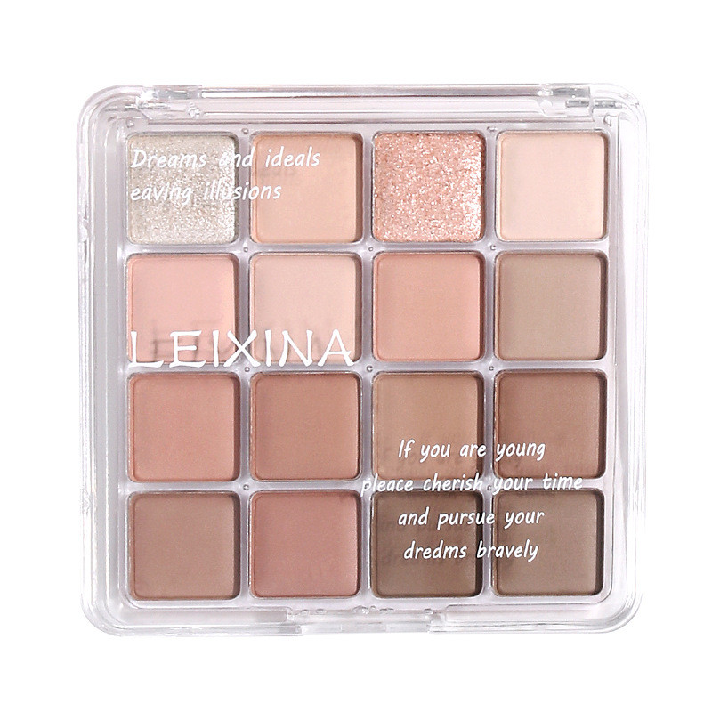 Resina 16 Màu Sunset Magic Eyeshadow Palette Pearlescent Matte Earth Color Fine Shining Pink Blush 15g