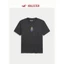 Hollister Nam Loose Top Câu Lạc Bộ Bóng Đá Cổ Điển Đen Thể Thao 100% Cotton Cao Cấp Áo Thun Nữ Tay Ngắn