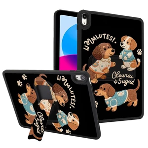 Vỏ cứng Frosted Stand Tuya Brown Puppy Pattern cho IPad Mini 4 5 6 7 8 9 10 11 12 A16 A19 A17Pro A17 Pro Air 2 3 4 5 6 7 8 10.9 "10.2" Pro11 Pro122.9 Air M2 M3 M4 M5