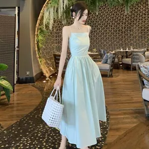 Mùa hè eo hẹp mỏng hơn trông ngọt ngào Dây dây cay Đầm sang trọng