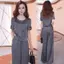 Bộ đồ thời trang cỡ lớn dành cho nữ Mùa hè Phong cách mới Thời trang thon gọn hơn Quần ống rộng ngắn tay giảm tuổi hai