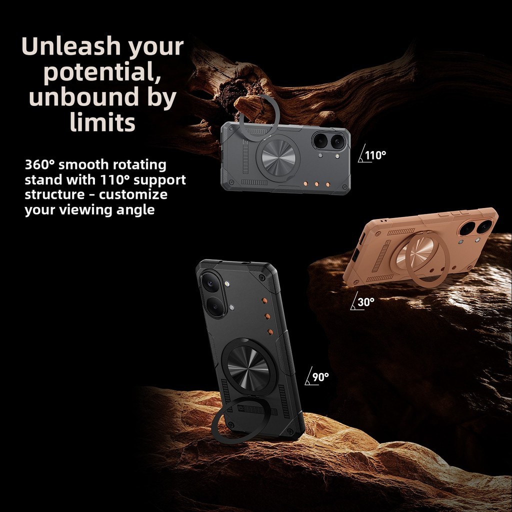 Mimi Mới Cho Redmi Turbo 5 Max 4 Pro Poco X7 X8 Pro Max F7 F8 Pro / Ultra K90 Xiaomi 17 Pro Max Túi Khí Giáp Từ Tính Chống Rơi Vỏ Điện Thoại Giá Đỡ Bao Tản Nhiệt TPU Mềm