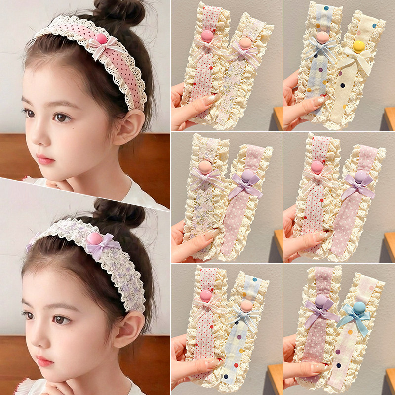 Dệt Kim Thêu Băng Đô Velcro Nổ Tóc Gãy Hoàn Thiện Băng Đô Phụ Kiện Tóc