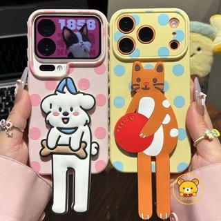 Ốp Điện Thoại Cho Chó Mèo Dễ Thương Cho Redmi Note 15 14 13 Pro Plus 12 11T 11S Turbo 5 Max 5G 4G Vỏ Hoạt Hình Chấm Bi Bên Trái Tim Tình Yêu Vỏ Mềm